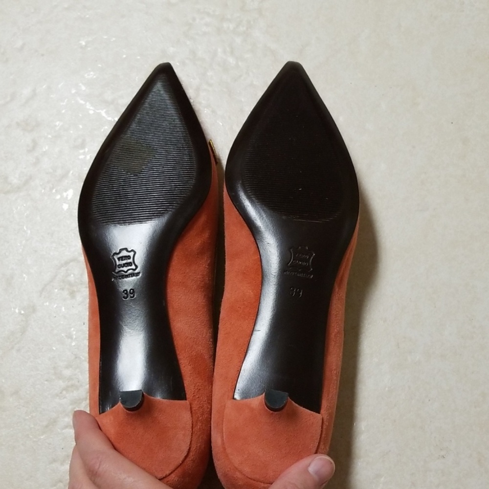 Maurizio Araki Salmon Suede Heels Size 39 - Picture 5 of 6